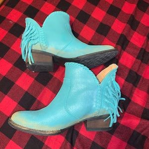 Corral fringe ankle boots